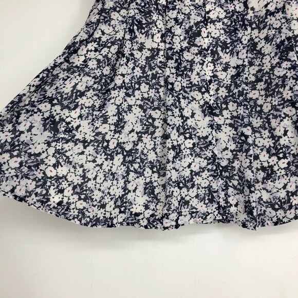 Dynamite Navy and White Floral Mini Flare Skirt fully lined size Medium - Picture 14 of 16